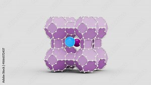 Zeolite cation exchange for water purification, animation