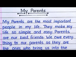 My Parents Essay in English || Essay on My Parents in English || My Parents Essay Writing in English