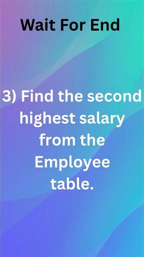 Second Highest Salary in Oracle SQL 😱 | 1 Query Trick | #SQLShorts #shorts #sql