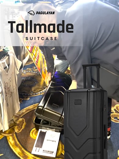 Tallmade suitecase from PAGULAYAN. Stop by the booth to see our demo and why this suitcase changes everything for traveling pool players Who travels with their cue case and could use one of these?