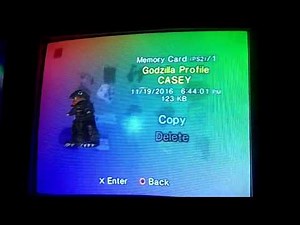 Godzilla PS2 Memory Card Icons