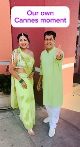 695K views · 8.5K reactions | Here we create our own Cannes moment. Watched too many actors waving so thought why not design my own Indo-western saree dress, one of my creative side is to design clothes as well but i never get enough dedicated time. Howz it?do u like it? | Patilkulkarnifarms | Facebook