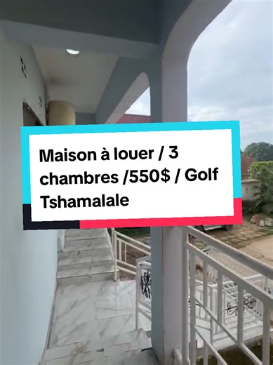 #maisonalouer #locationmaison #pourtoi #locationLubumbashi #viraltiktok *Appartement non meublé à Louer* dans la ville de Lubumbashi au Quartier malela 💵 *Prix :* 550$/mois 🔒 *Garantie :* 2500$ *Description:* - 3 chambres - Salon - Cuisine - Installations Sanitaires⁠ - 3 familles dans la parcelle *Localisation:* Golf malela vers Tshamalale/ non loin de la route principale *Commodités :* - Eau : Disponible - Électricité : Disponible