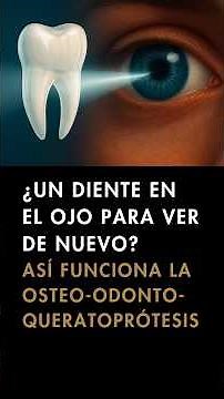 A tooth as an eye? This is how he saw again after 34 years 👁🦷