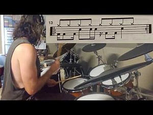 Tutorial series 4: 8th note with 16th note bass/snare drum grooves. Video: dotted note groove 13