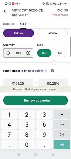 How to set stoploss and target while placing an order in upstox (placing GTT order)