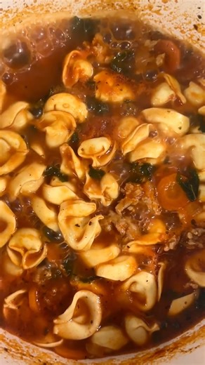 Sausage tortellini soup is a comfort food in a bowl! It’s loaded with fresh veggies, hearty Italian chicken sausage, tortellini, and in a rich tomato broth. A quick and cozy dinner you’ll love! https://themeddish.com/Sausage-Tortellini-Soup | The Mediterranean Dish