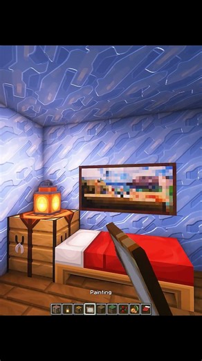 Minecraft Ice Mountain House in 1 Min..🤯(World's Smallest Violin)#minecraft #shorts