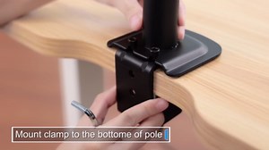 MOUNTUP Dual Monitor Stand, Height Adjustable Monitor Desk Mount, Gas Spring Monitor Arm for Two 17-32 Inch Screens, with C Clamp/Grommet Mounting Base, Holds 4.4-17.6 lbs per Arm, Max VESA 100x100mm