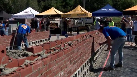 Teams compete in bricklaying competition in New Hampshire