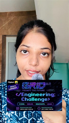 Flipkart GRiD 8.0 registrations #flipkart #internship #hackathon #developer #student #job #interview