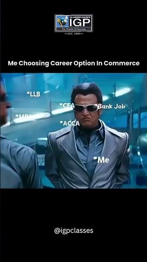Commerce Students Choosing Career Options Be Like 😎 CA vs CFA vs ACCA #shorts