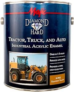 Majic Paints 8-4962-1 Diamond Hard Tractor, Truck & Auto Acrylic Enamel Paint, 1-Gallon, Equipment Yellow