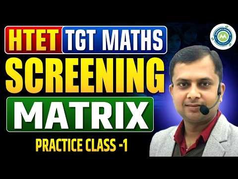 HSSC TGT MATH SCREENING || Matrix Practice Class 1 | Screening Level Questions by Ravi Sir ||