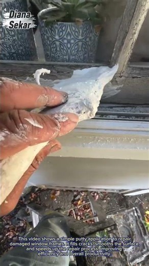 Quick Window Frame Repair Technique | Smooth & Durable Finish