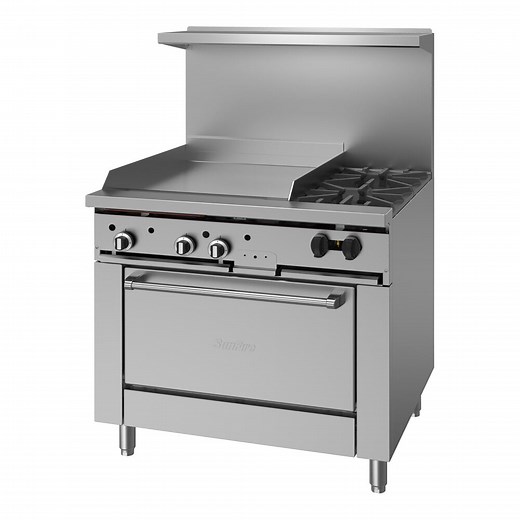 Garland SunFire Series X36-6R Natural Gas 6 Burner 36" Gas Range with Standard Oven - 213,000 BTU