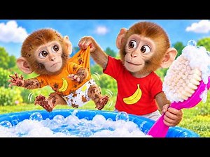 Baby Monkey, You're So Dirty! | Let's Take a Bath | Nursery Rhymes & Kids Songs