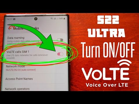Samsung Galaxy S22 Ultra How to turn ON/OFF VoLTE (Voice Over LTE) Calls