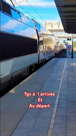 Un tgv 🚅 inoui arrive, et un autre repart à Aix-en-Provence tgv. #tgv #train #trainspotting #railway