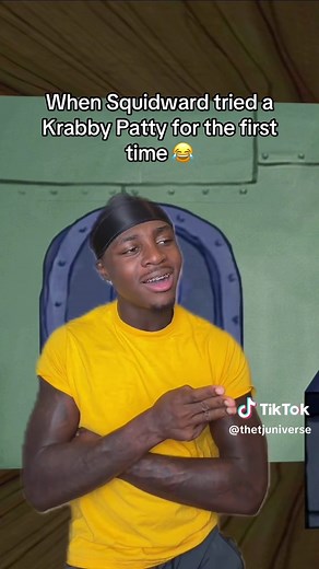 Squidward Tries a Krabby Patty — Hilarious First Bite