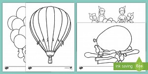 Balloon-Themed Colouring Pages