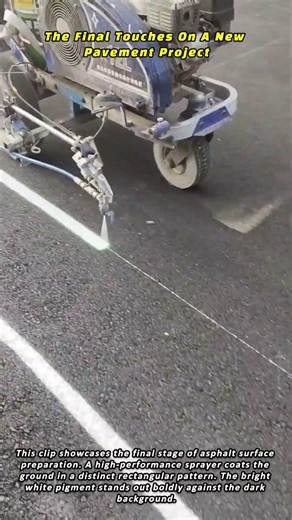 The Final Touches On A New Pavement Project