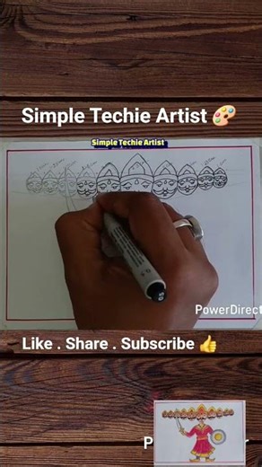 How To Draw Ravan Step By Step / Easy Ravan Drawing / Dusshera Drawing / Ravan Drawing /Ravan Poster