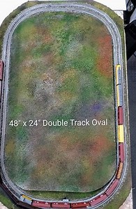 Z Scale Train Layout: Double Track Oval (47" x 23" -195/220 mm rad.) w/FREE SHIP | eBay