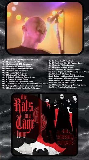 ‪@smashingpumpkins‬ just announced The Rats in a Cage Tour, a Fall 2026. #youtubeshorts #music