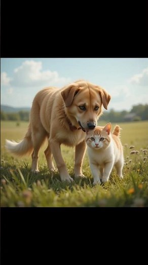 Cute Cat and Dog Friendship 🐾 | Heartwarming Animal Bond