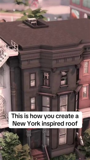 Designing a New York Inspired Rooftop in The Sims 4