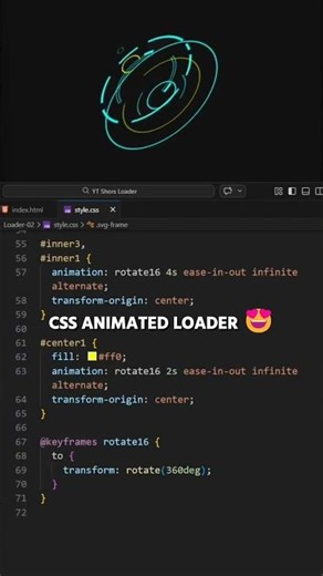 Watch This CSS Loader Come Alive 😳 | Pure HTML & CSS Animation #webdevelopment #coding