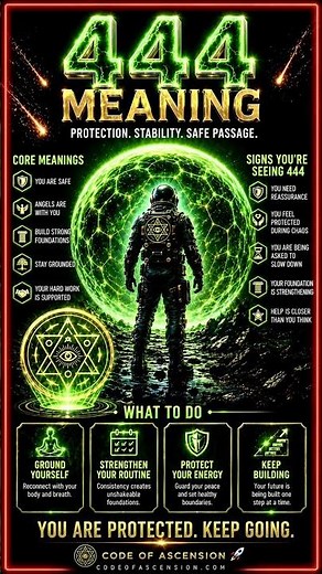 444 Meaning: Protection, Stability and Safe Passage | Code Of Ascension