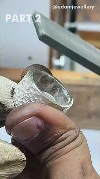 Handmade Oxidized Silver Brown Agate Ring With Hammered Texture | Part- 02 #JewelryMaking