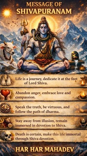 Truth, devotion, and courage — the path of Mahadev.In every breath, chant His name. Har Har Mahadev.