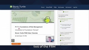 When you choose Bionic Turtle for your FRM exam prep, you get:  Detailed videos like this walking you through every topic on the FRM  Access to the world's largest, most-active financial risk forum  Fresh practice questions every week written by our FRM experts  Dedicated support at every step of your FRM journey We're here to ensure you pass the first time: https://bit.ly/4atdDQ8 #FRM #FRMExam #RiskManagement #Finance #Investing | Bionic Turtle | Facebook