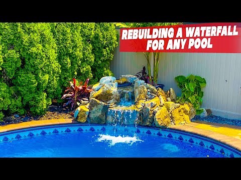 Making this Old Pool Waterfall Look Amazingly Natural