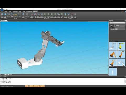 AR4 Robotic Arm (6-axis) - simulated in BabaCAD Robotics software