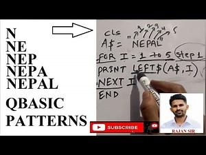 Qbasic programming || Qbasic patterns || SEE and class 9 || Easy method in nepali || Rajan Sir