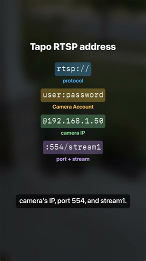 Tapo camera on iPhone, no cloud: the RTSP way #shorts