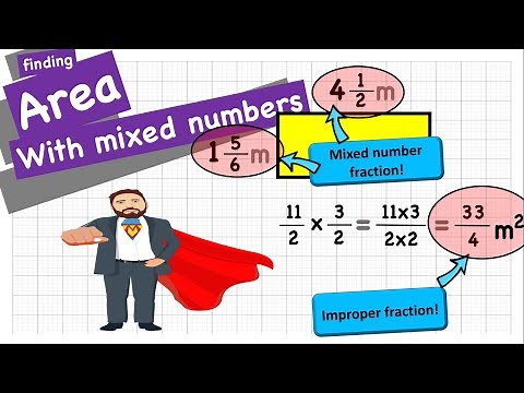 Find The Area Of A Rectangle With Mixed Numbers | The Maths Guy