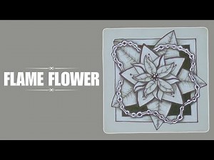 How to Draw Flame Flower | Zentangle Botanical Flower Tutorial