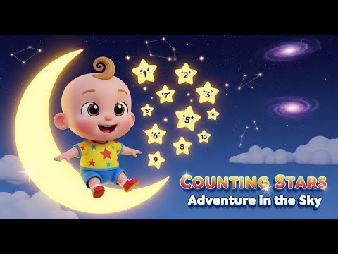 Counting Stars Adventure in the Sky | Nighttime Counting Song for Kids | Fun Learning Rhyme