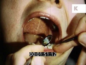 1950s, Dentist Examines Teeth