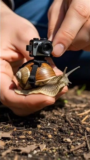 POV: Riding on a Snail Through Its Tiny Hidden World 🐌 #shorts
