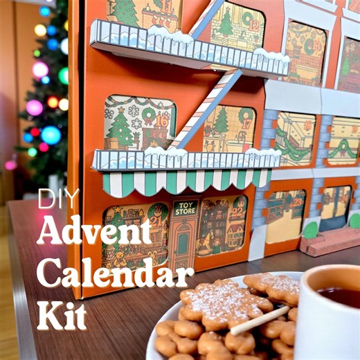 Christmas in the City Advent Calendar Kit - Printed & Shipped (for 25-compartment Punchbox) - Etsy