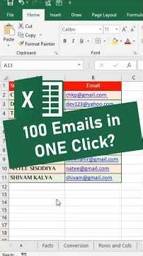 ⚡ MS Excel Bulk aTrick 🔥 | Send 100 Emails Instantly!