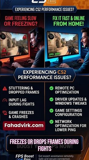 #counterstrike2 Low FPS Fix | Boost #fps & Reduce Stutter in #cs2 PC Game Online Optimization