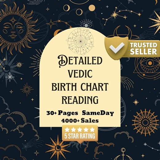 Same Day Vedic Birth Chart Reading | Jyotish Natal Interpretation | Sidereal Zodiac (lahiri Ayanamsa) | Astrology - Etsy