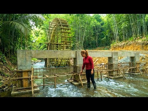 TIMELAPSE – Building A Strong Barrier System To Protect The Water Wheel Before The Rainy Season